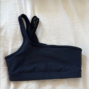 ALO Yoga One-Shoulder Black Sports Bra